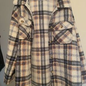 Plaid Sherpa Jacket